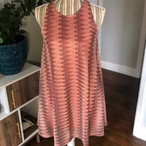 Knit patterned shift dress